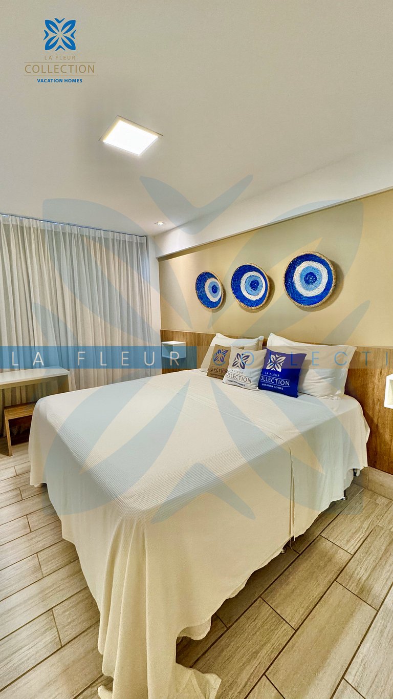 Apartamento vista piscina em Resort