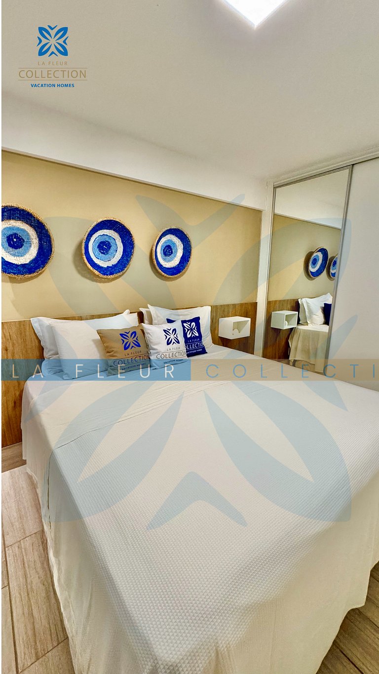 Apartamento vista piscina em Resort