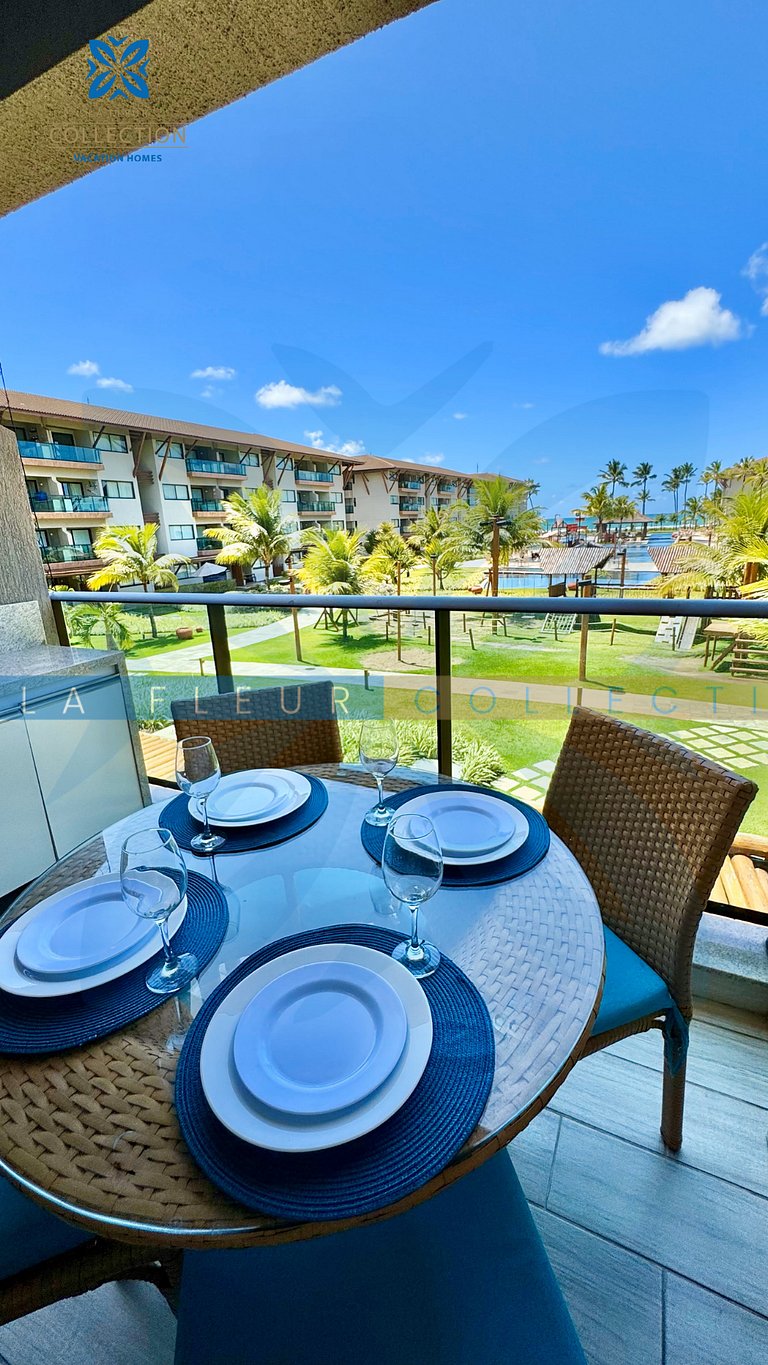 Apartamento vista piscina em Resort