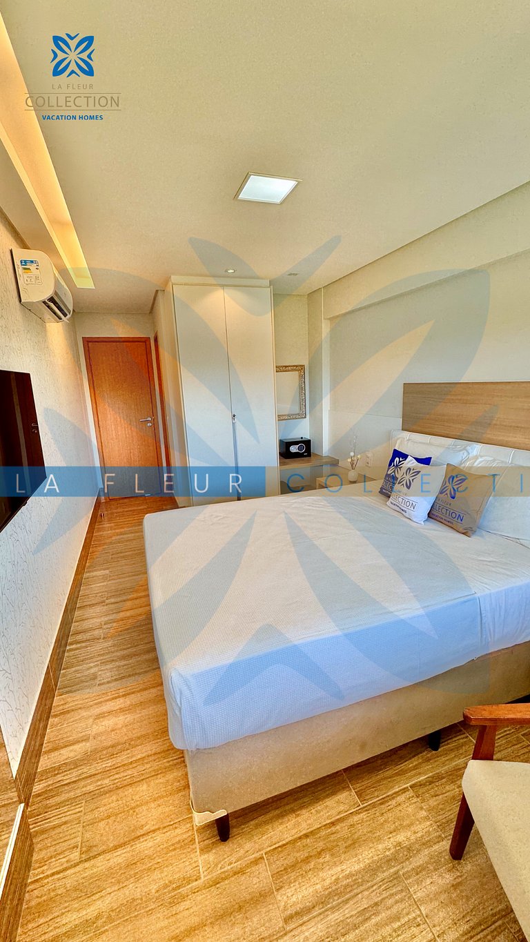 Apartamento vista piscina em Resort