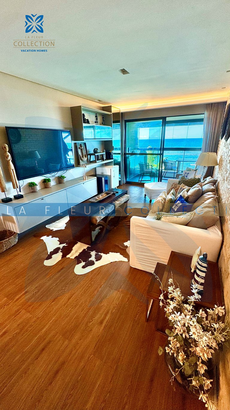 Luxo Frente Mar Pé na Areia no La Fleur Polinésia