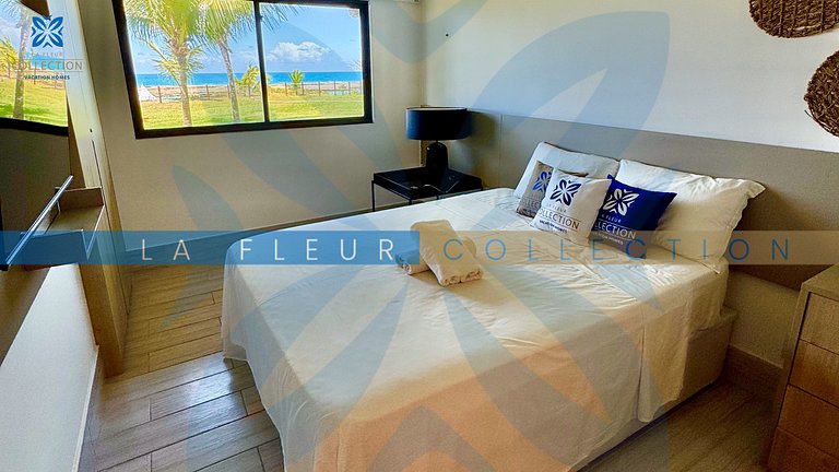 Apartamento frente mar com piscina em Resort