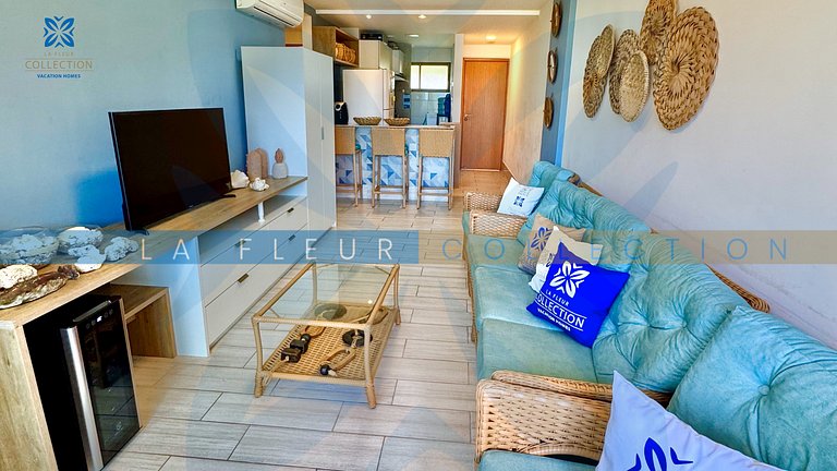 Apartamento vista piscina em Resort