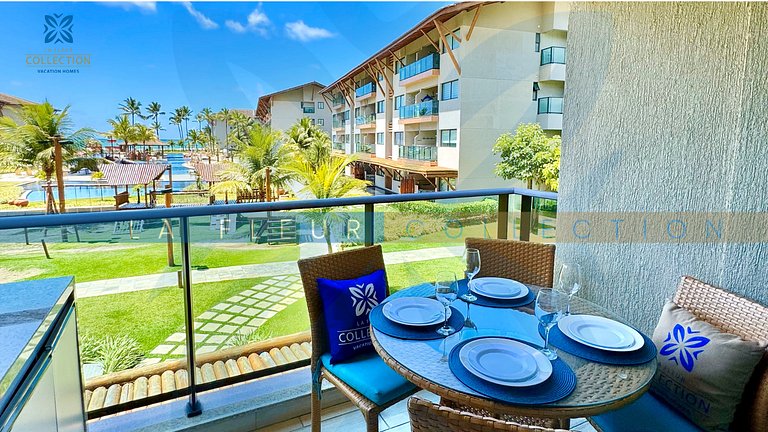 Apartamento vista piscina em Resort