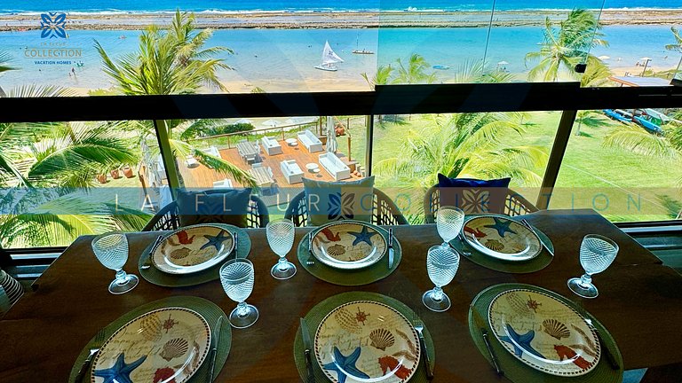 Apartamento frente mar em Resort
