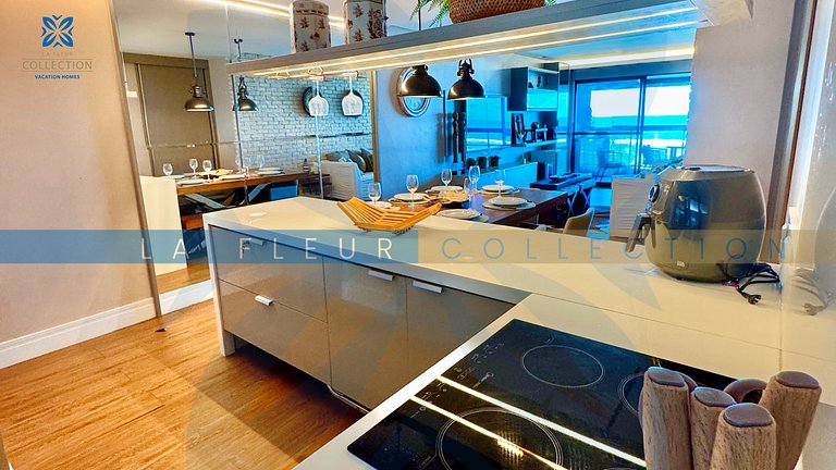 Luxo Frente Mar Pé na Areia no La Fleur Polinésia