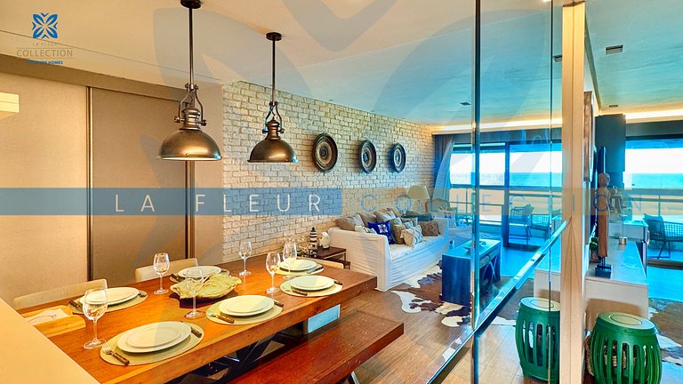 Luxo Frente Mar Pé na Areia no La Fleur Polinésia