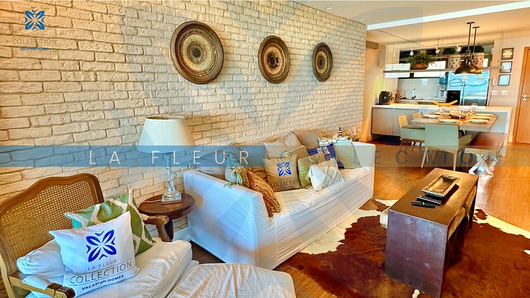Apartamento frente mar em Resort