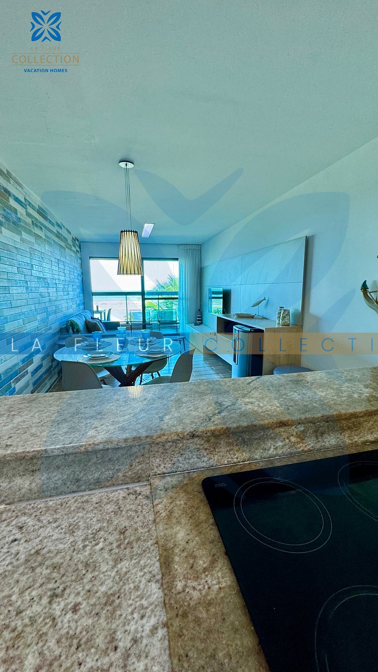 Luxo Frente Mar Pé na Areia no La Fleur Polinésia