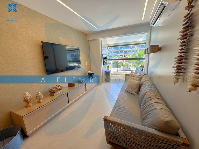 Luxo com Varanda Gourmet no Polinésia Villa - 206-6