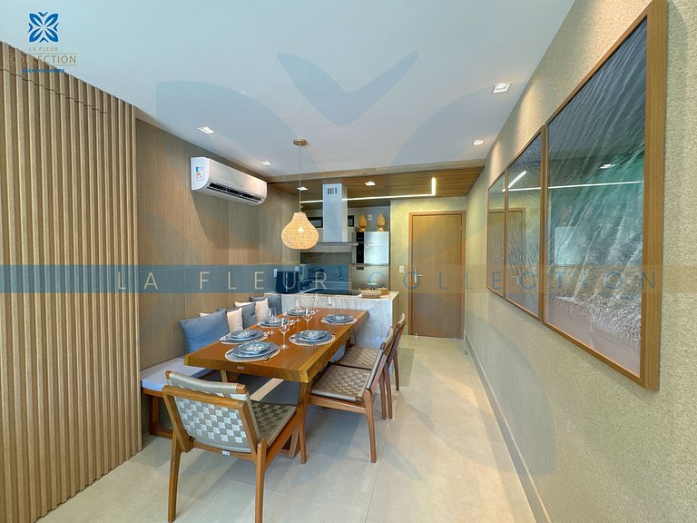 Luxo com Varanda Gourmet no Polinésia Villa - 206-6