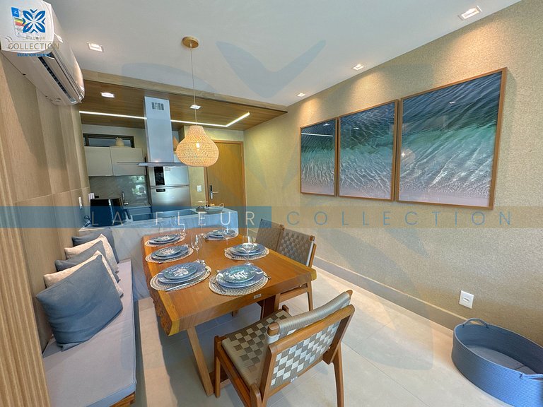 Luxo com Varanda Gourmet no Polinésia Villa - 206-6