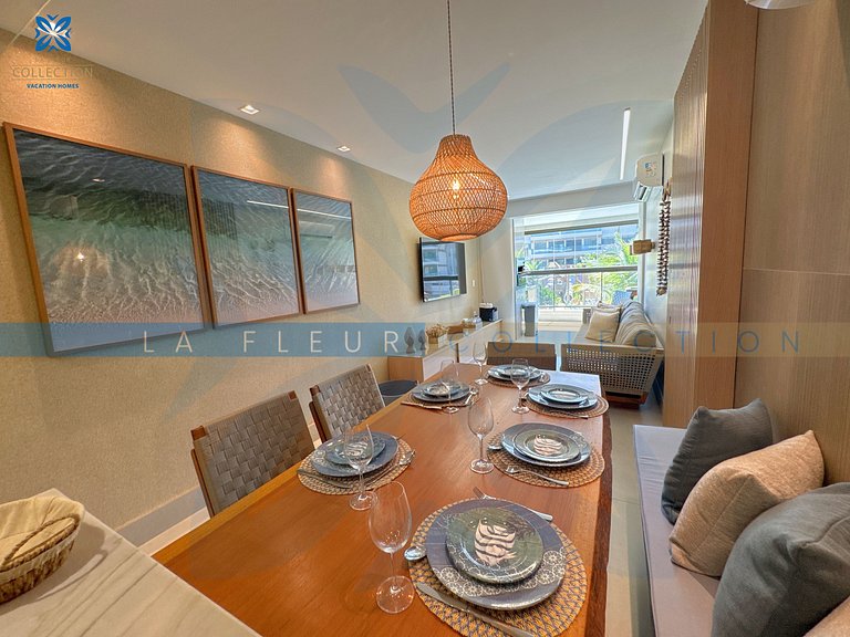 Luxo com Varanda Gourmet no Polinésia Villa - 206-6