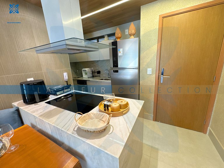 Luxo com Varanda Gourmet no Polinésia Villa - 206-6