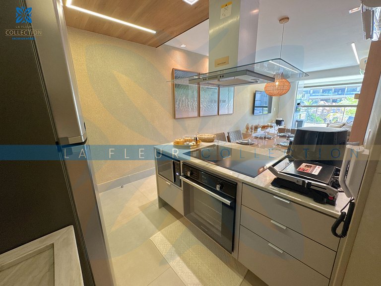 Luxo com Varanda Gourmet no Polinésia Villa - 206-6