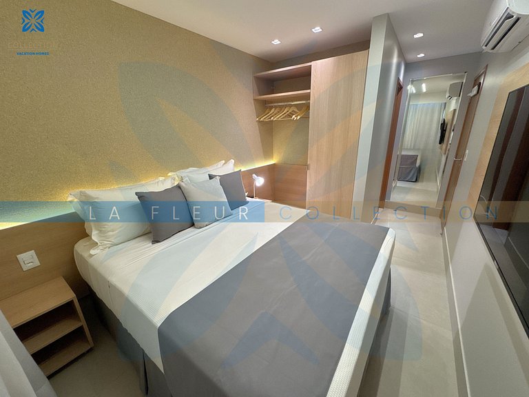 Luxo com Varanda Gourmet no Polinésia Villa - 206-6