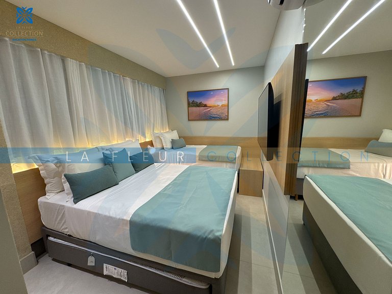 Luxo com Varanda Gourmet no Polinésia Villa - 206-6